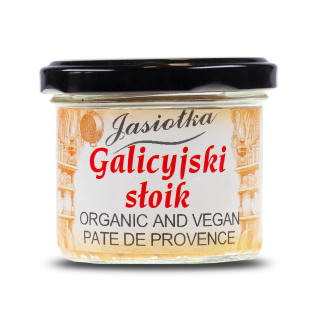 Jar of organic and vegan pate de provence